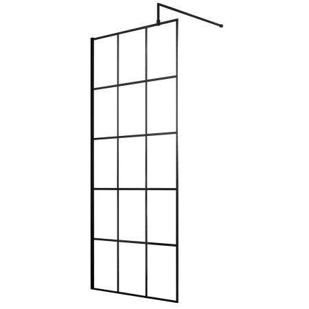 Nuie Black 700mm Framed 8mm Wetroom Screen