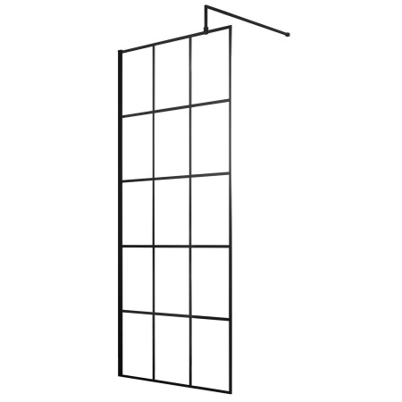 Nuie Black 760mm Framed 8mm Wetroom Screen