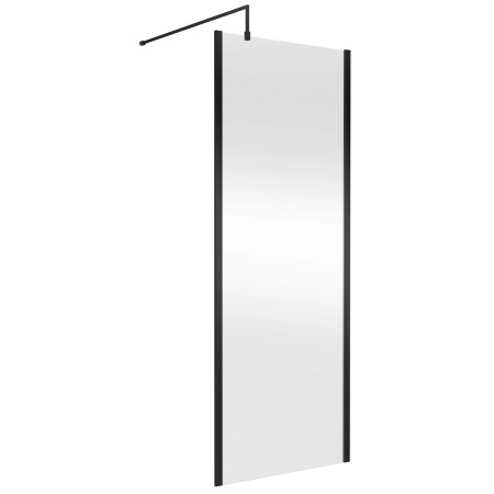 Nuie Black 800 x 1950mm Outer Frame Wetroom Screen