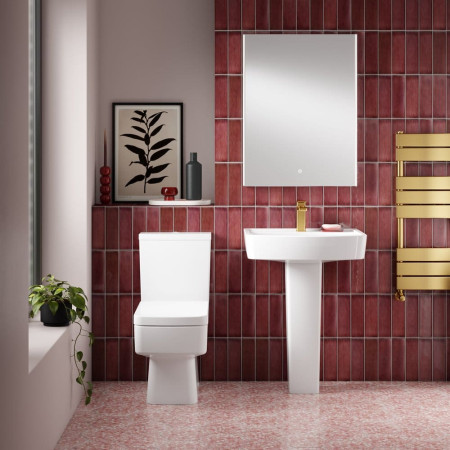 CBL009 Nuie Bliss 520mm 1TH Basin and Pedestal Room Setting
