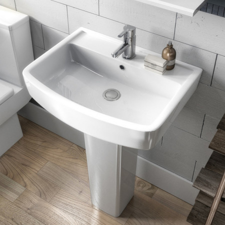 CBL009 Nuie Bliss 520mm 1TH Basin and Pedestal (2)