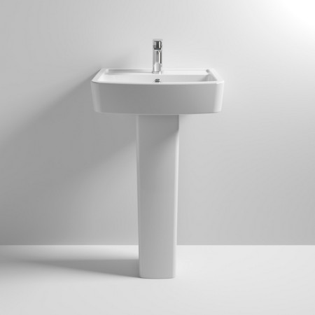 CBL009 Nuie Bliss 520mm 1TH Basin and Pedestal (1)