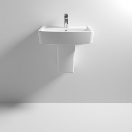 CBL011 Nuie Bliss 520mm 1TH Basin and Semi Pedestal