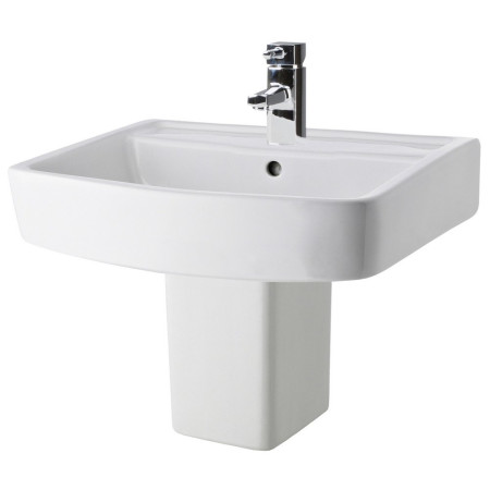 Nuie Bliss 520mm 1TH Basin and Semi Pedestal