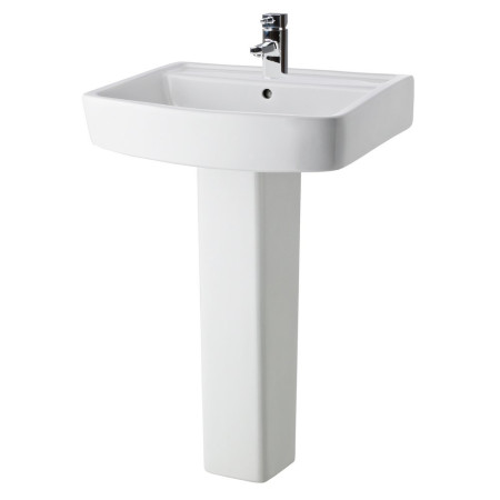Nuie Bliss 600mm 1TH Basin and Pedestal