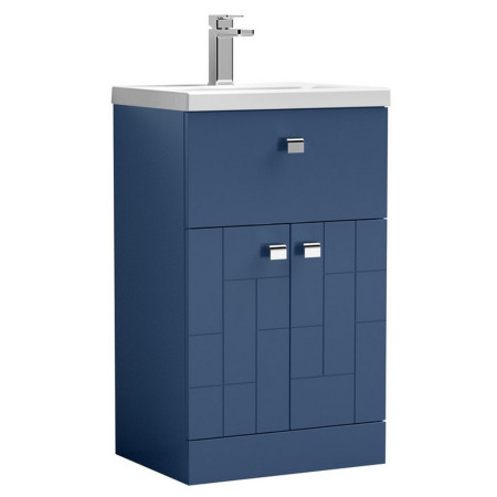 BLO304A Nuie Blocks 500mm Blue Floor Standing Unit with One Drawer (1)