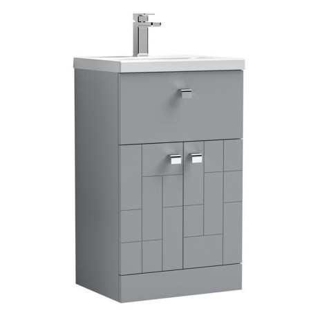 BLO204A Nuie Blocks 500mm Grey Floor Standing Unit with One Drawer (1)