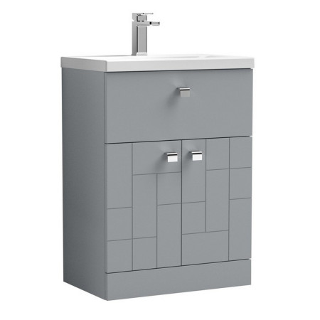 BLO201A Nuie Blocks 600mm Grey Floor Standing Unit with One Drawer (1)
