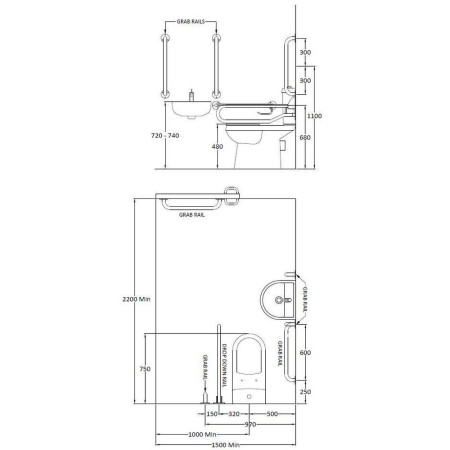 DOCMP002 Nuie Blue Doc M Pack Line Drawing