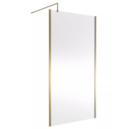 Nuie Brushed Brass 1100 x 1950mm Outer Frame Wetroom Screen