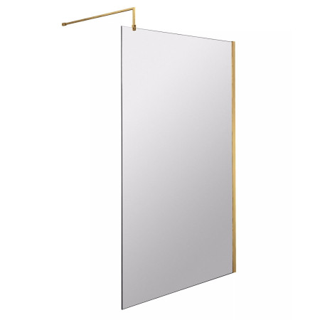 Nuie Brushed Brass 1100 x 1950mm Wetroom Screen