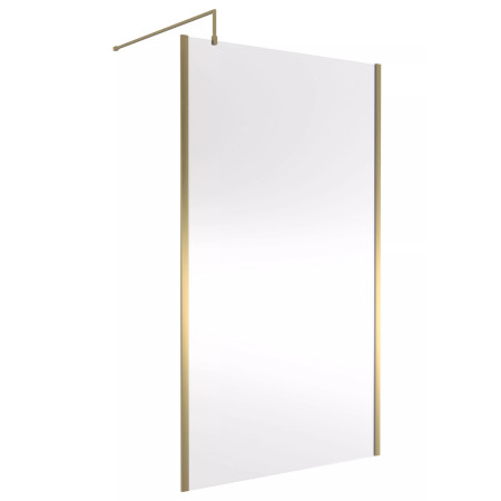 Nuie Brushed Brass 1200 x 1950mm Outer Frame Wetroom Screen