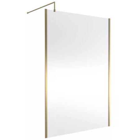 Nuie Brushed Brass 1400 x 1950mm Outer Frame Wetroom Screen