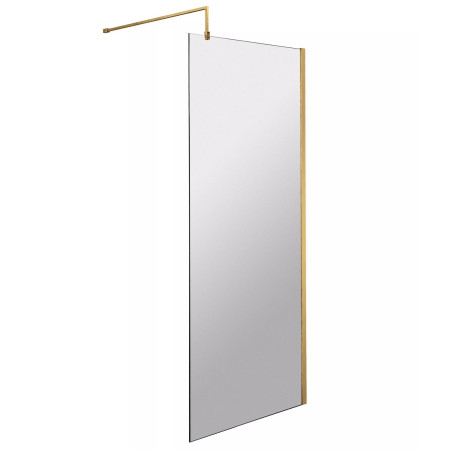Nuie Brushed Brass 700 x 1950mm Wetroom Screen