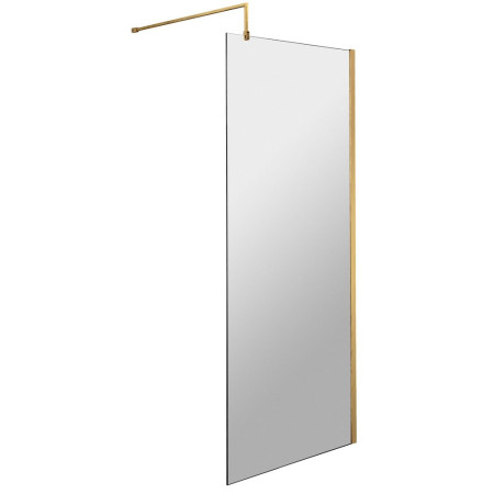 Nuie Brushed Brass 700mm Wetroom Screen