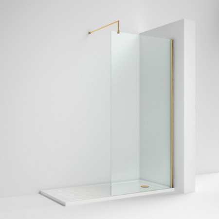 WRSCBB080 Nuie Brushed Brass 800mm Wetroom Screen (1)