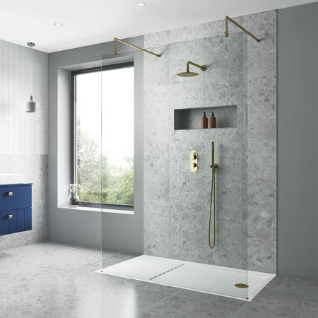 WRSCBB070 Nuie Brushed Brass 700mm Wetroom Screen (2)