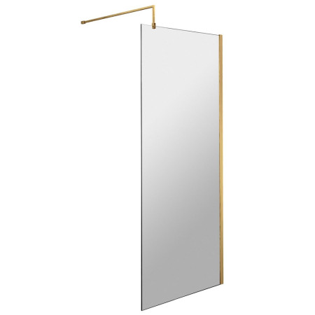 Nuie Brushed Brass 760mm Wetroom Screen