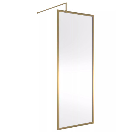 Nuie Brushed Brass 800 x 1950mm Full Outer Frame Wetroom Screen