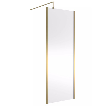 Nuie Brushed Brass 800 x 1950mm Outer Frame Wetroom Screen