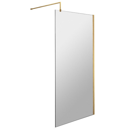 Nuie Brushed Brass 800 x 1950mm Wetroom Screen