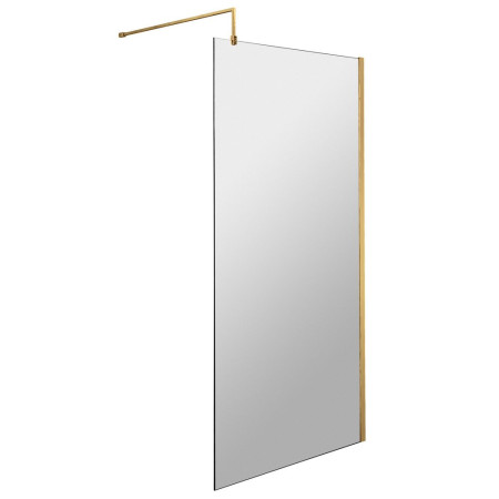 Nuie Brushed Brass 800mm Wetroom Screen