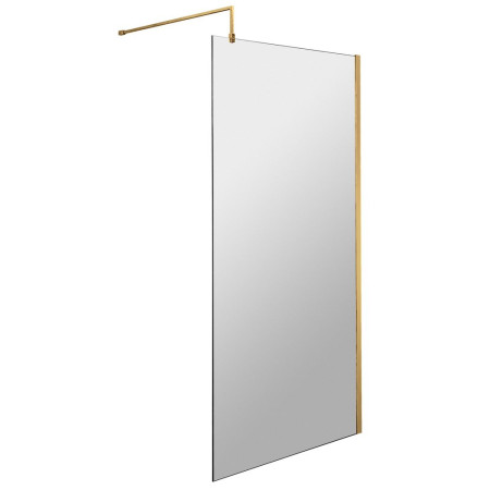 Nuie Brushed Brass 900mm Wetroom Screen