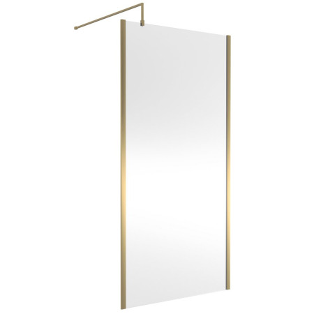 Nuie Brushed Brass Outer Frame 1000mm Wetroom Screen