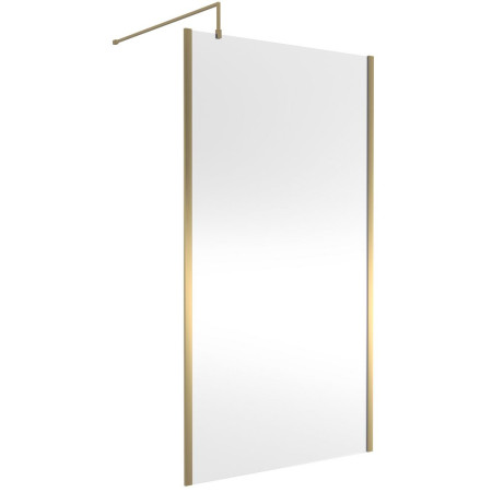 Nuie Brushed Brass Outer Frame 1100mm Wetroom Screen
