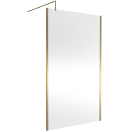 Nuie Brushed Brass Outer Frame 1200mm Wetroom Screen