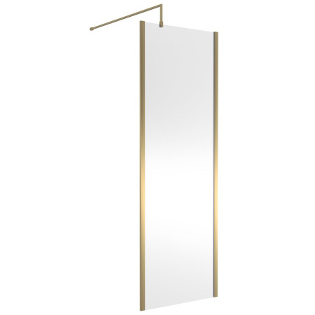 Nuie Brushed Brass Outer Frame 700mm Wetroom Screen