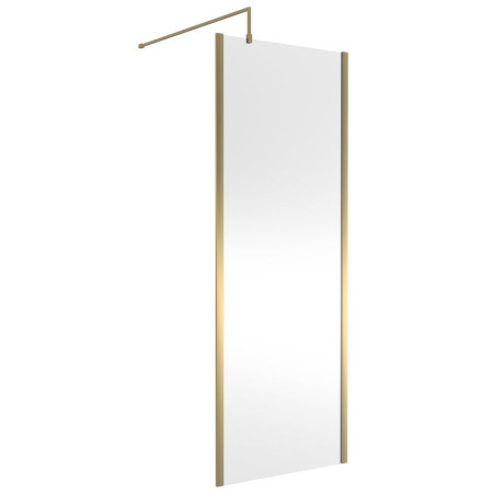 Nuie Brushed Brass Outer Frame 760mm Wetroom Screen