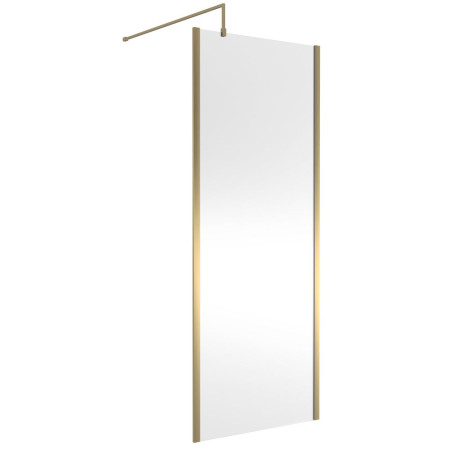 Nuie Brushed Brass Outer Frame 800mm Wetroom Screen