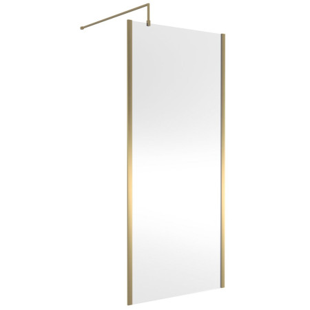 Nuie Brushed Brass Outer Frame 900mm Wetroom Screen