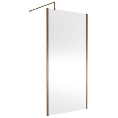 Nuie Brushed Bronze 1000mm Outer Frame Wetroom Screen