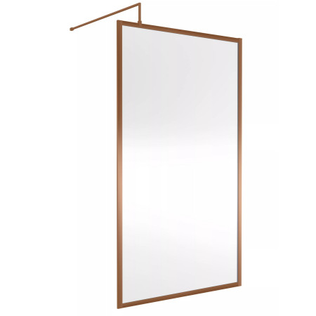 Nuie Brushed Bronze 1100mm Full Outer Frame Wetroom Screen