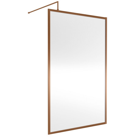 Nuie Brushed Bronze 1200mm Full Outer Frame Wetroom Screen
