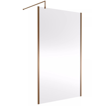 Nuie Brushed Bronze 1200mm Outer Frame Wetroom Screen
