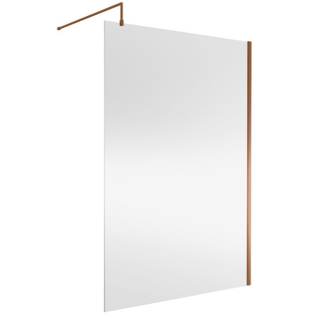 Nuie Brushed Bronze 1400mm Wetroom Screen