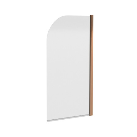 Nuie Brushed Bronze 6mm Round Hinged Bath Screen