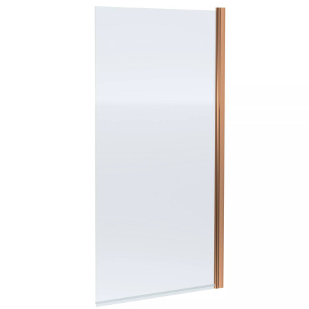 Nuie Brushed Bronze 6mm Square Hinged Bath Screen