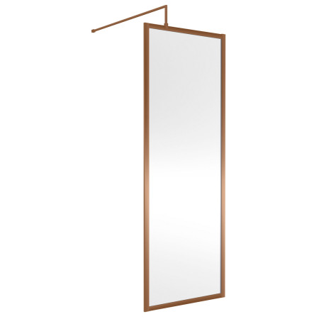 Nuie Brushed Bronze 700mm Full Outer Frame Wetroom Screen