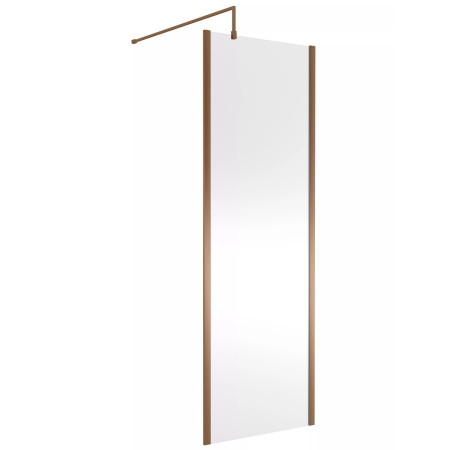 Nuie Brushed Bronze 700mm Outer Frame Wetroom Screen