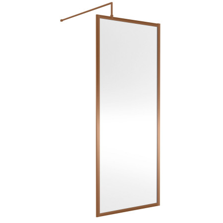 Nuie Brushed Bronze 760mm Full Outer Frame Wetroom Screen