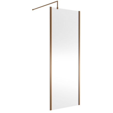 Nuie Brushed Bronze 760mm Outer Frame Wetroom Screen