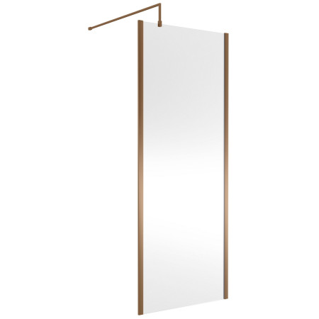 Nuie Brushed Bronze 800mm Outer Frame Wetroom Screen