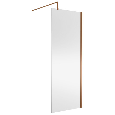 Nuie Brushed Bronze 800mm Wetroom Screen