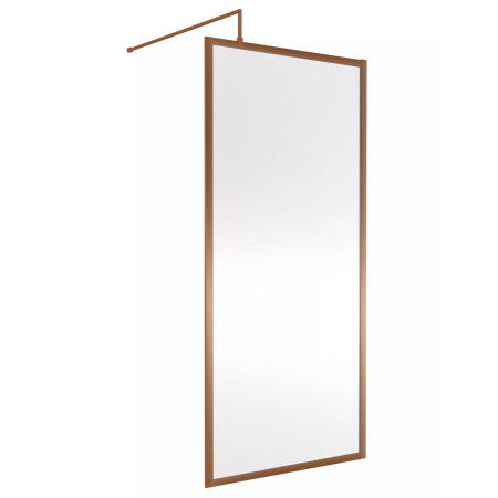 Nuie Brushed Bronze 900mm Full Outer Frame Wetroom Screen