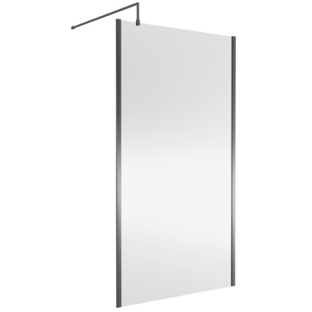 Nuie Brushed Pewter 1100mm Outer Frame Wetroom Screen