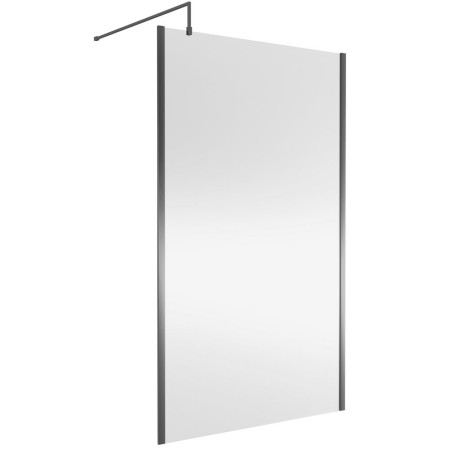 Nuie Brushed Pewter 1200mm Outer Frame Wetroom Screen